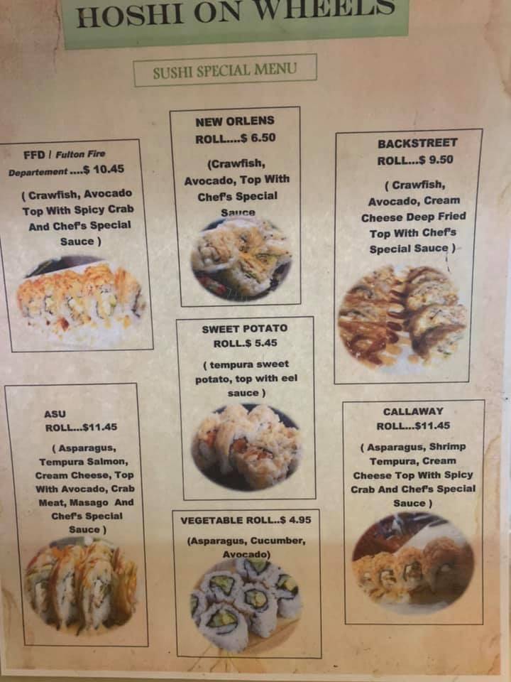Hoshi on Wheels Fulton | meal takeaway | 510 US-54 BUS, Fulton, MO 65251, USA | 8702040839 OR +1 870-204-0839