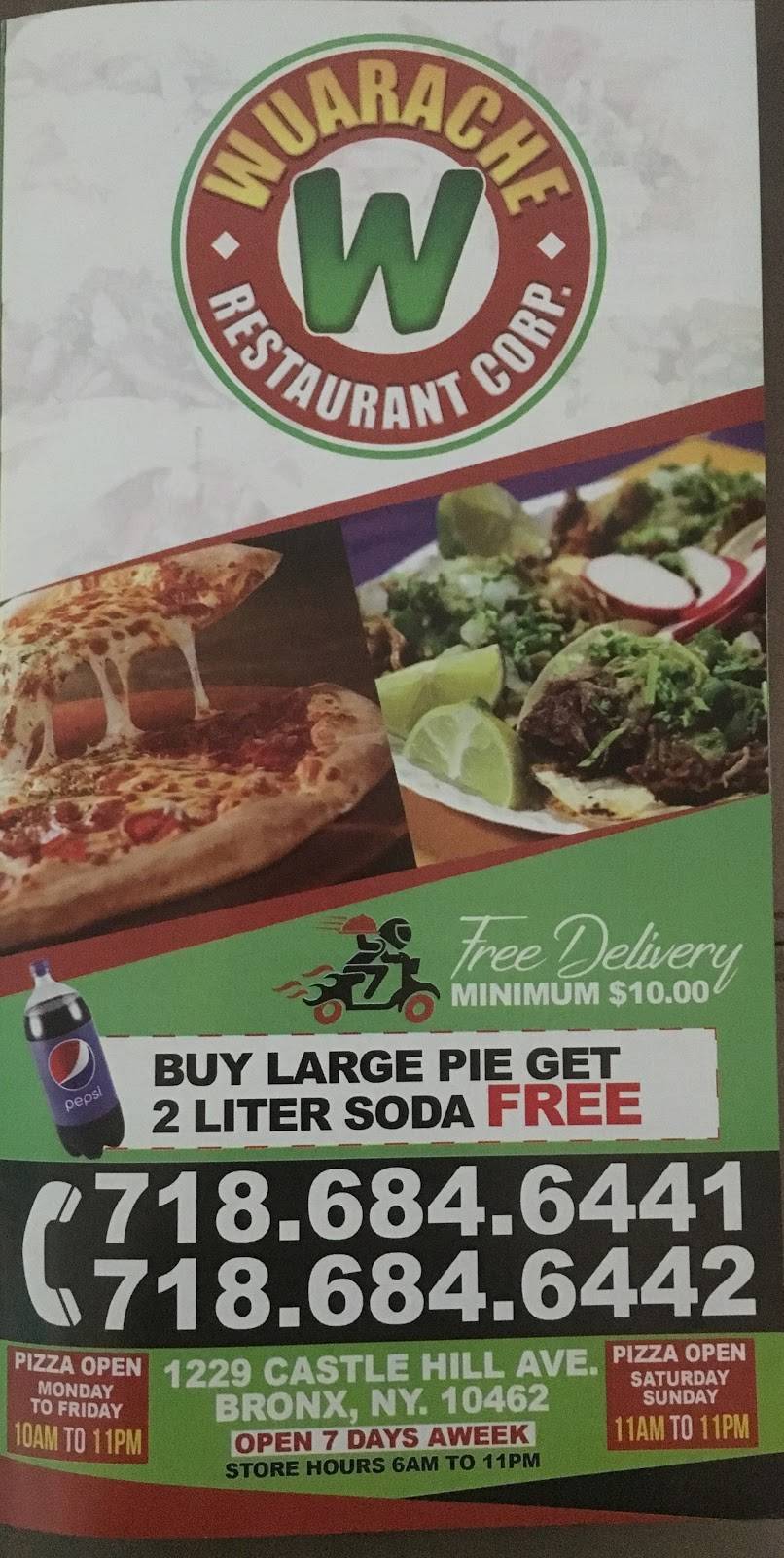Wuarache Restaurant | restaurant | 1229 Castle Hill Ave, The Bronx, NY 10462, USA | 7186846441 OR +1 718-684-6441