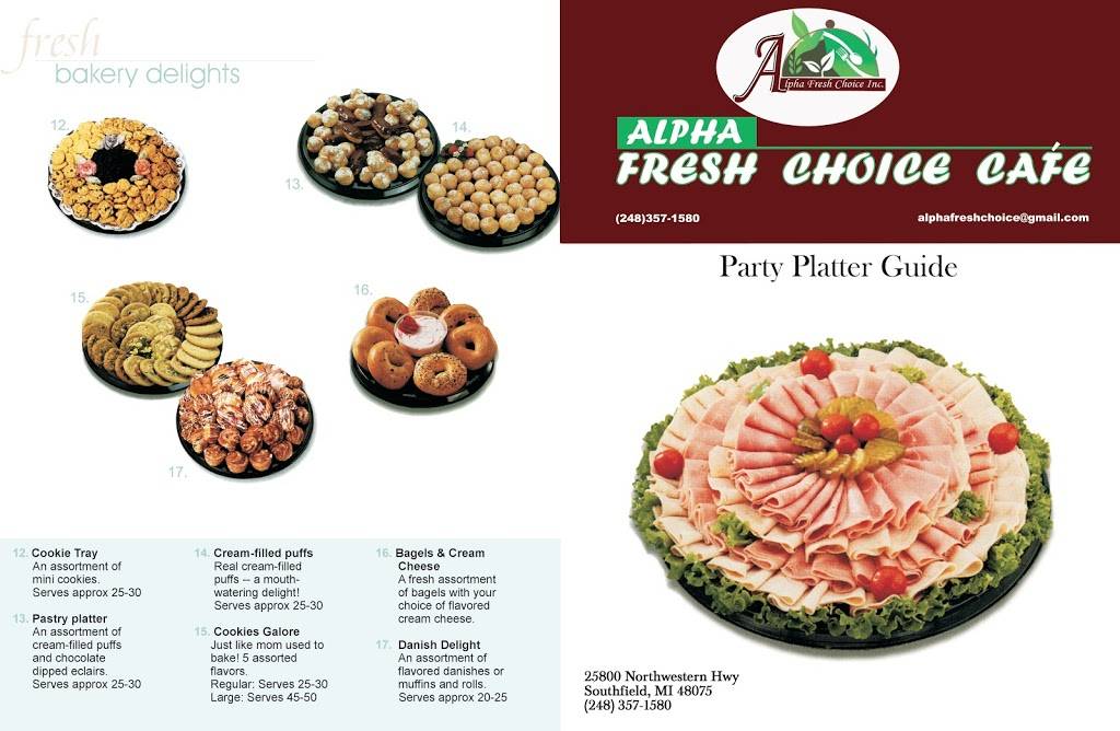 Alpha Fresh Choice Cafe | restaurant | 25800 Northwestern Hwy ste l 10, Southfield, MI 48075, USA | 2483571580 OR +1 248-357-1580