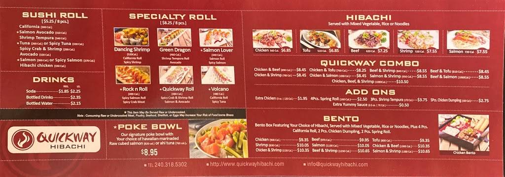 Quickway Japanese Hibachi | restaurant | 8811 Woodyard Rd, Clinton, MD 20735, USA | 2403185302 OR +1 240-318-5302