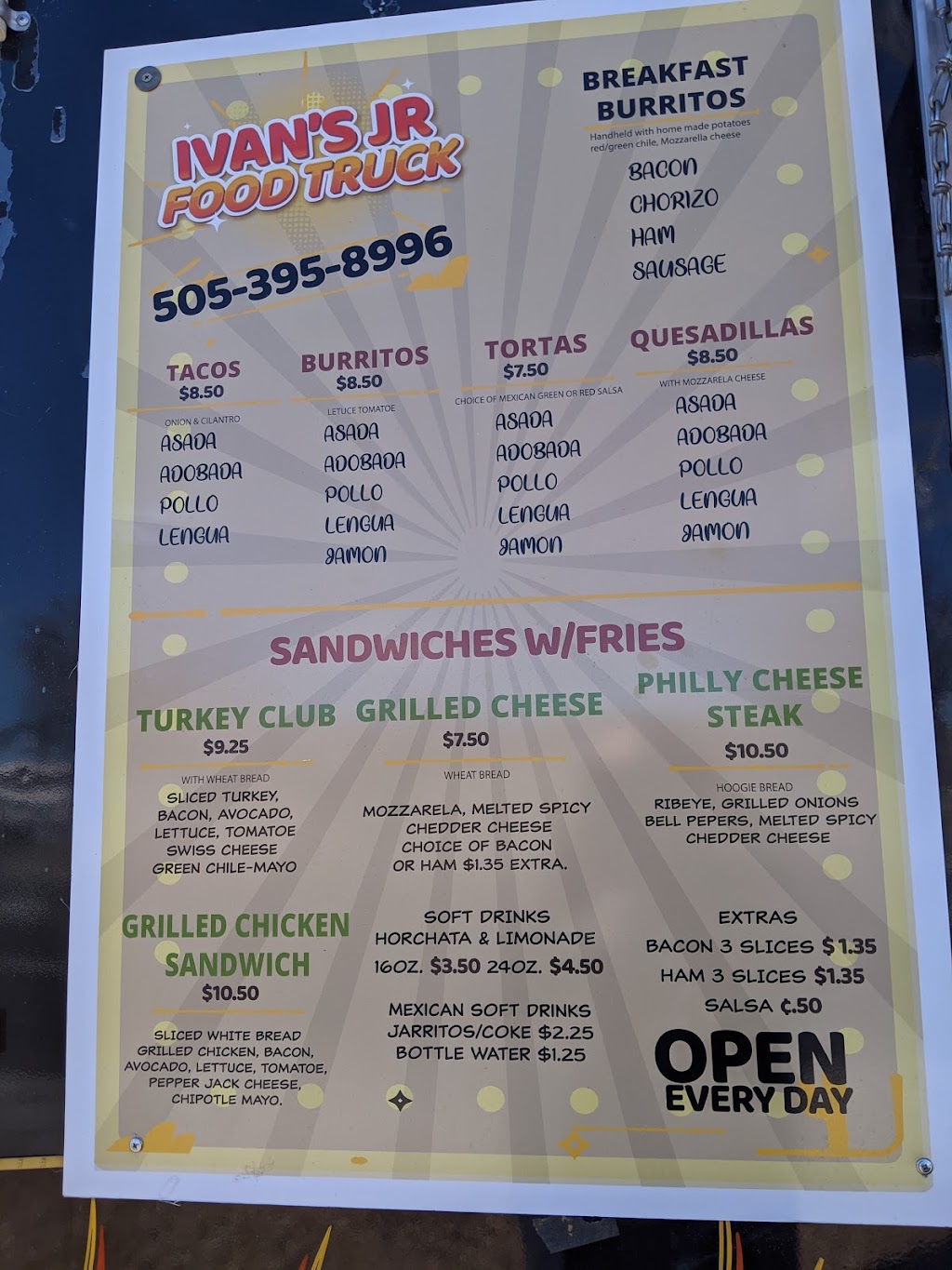 Ivans Jr Food Truck | restaurant | 2155 Trinity Dr, Los Alamos, NM 87544, USA | 5053958996 OR +1 505-395-8996