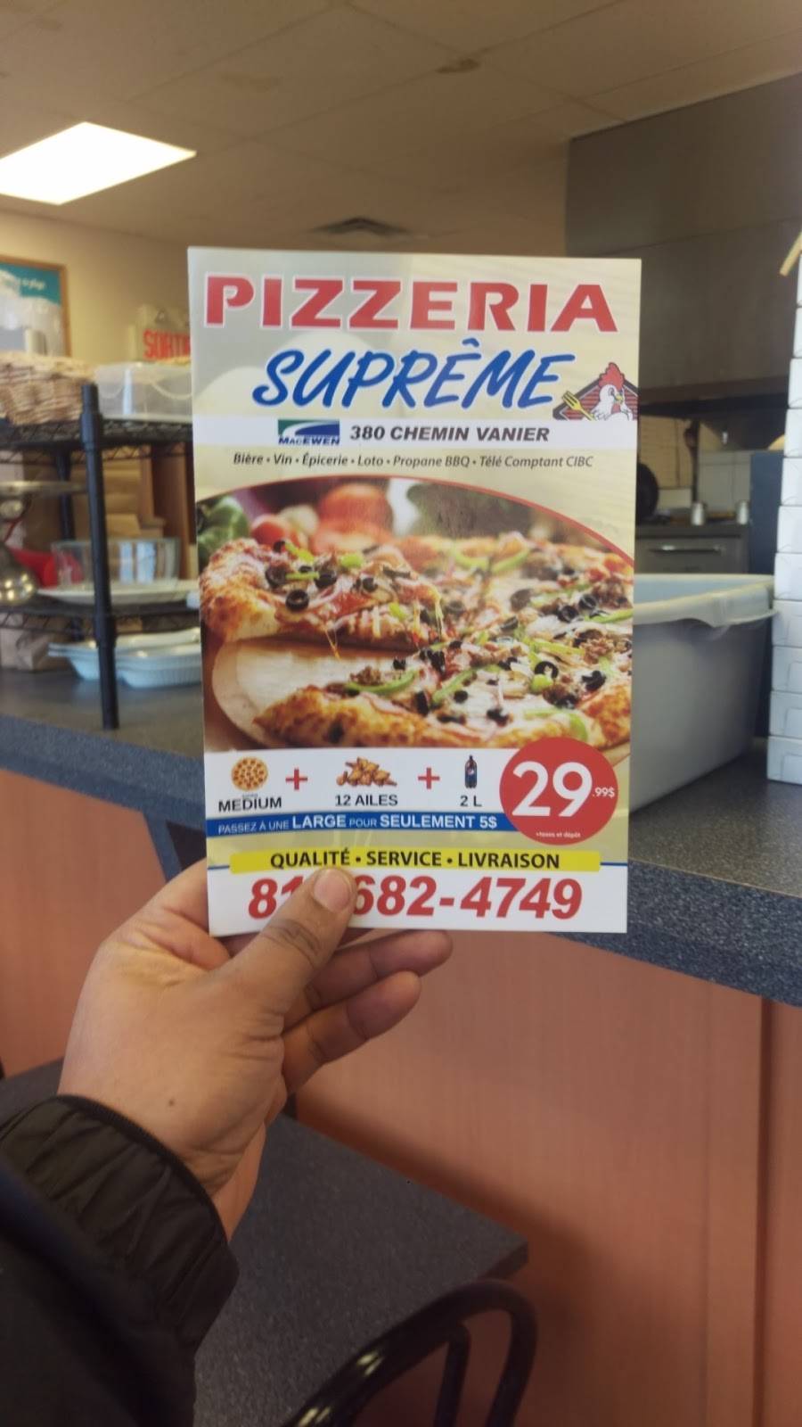 Suprême Pizzeria | restaurant | 380 Chemin Vanier, Gatineau, QC J9J 3H8, Canada | 8196824749 OR +1 819-682-4749