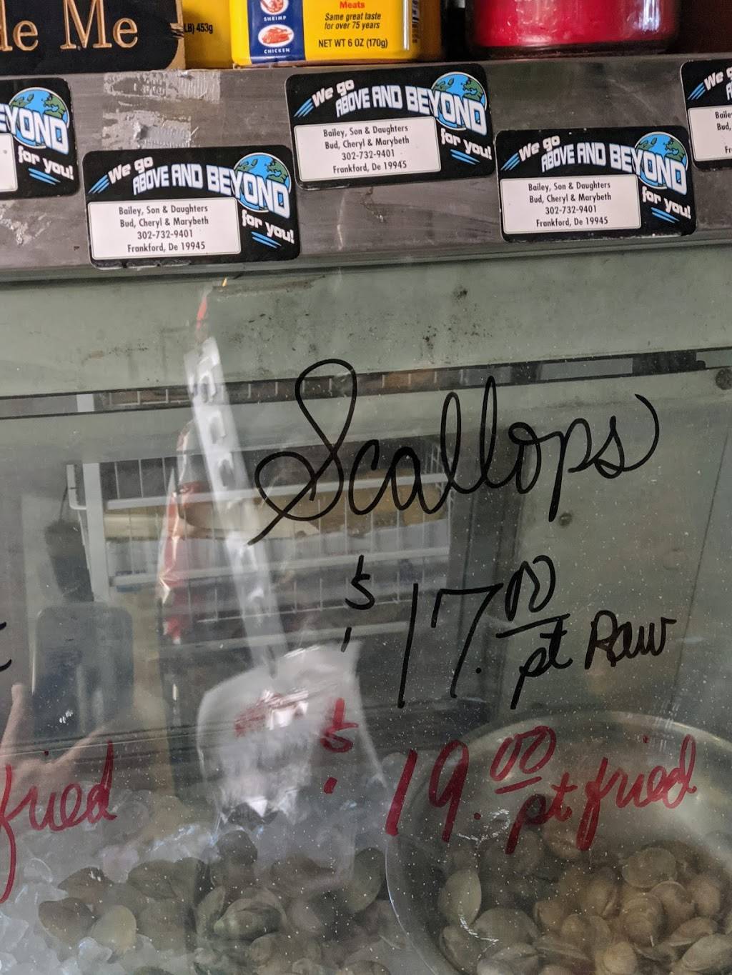 Baileys Seafood | restaurant | 28653 Rd 405, Frankford, DE 19945, USA | 3027329401 OR +1 302-732-9401