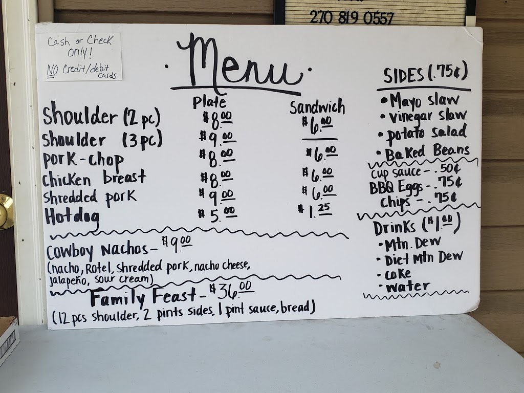 Hog N Road BBQ | cafe | 105 Nora St, Edmonton, KY 42129, USA | 2708190557 OR +1 270-819-0557