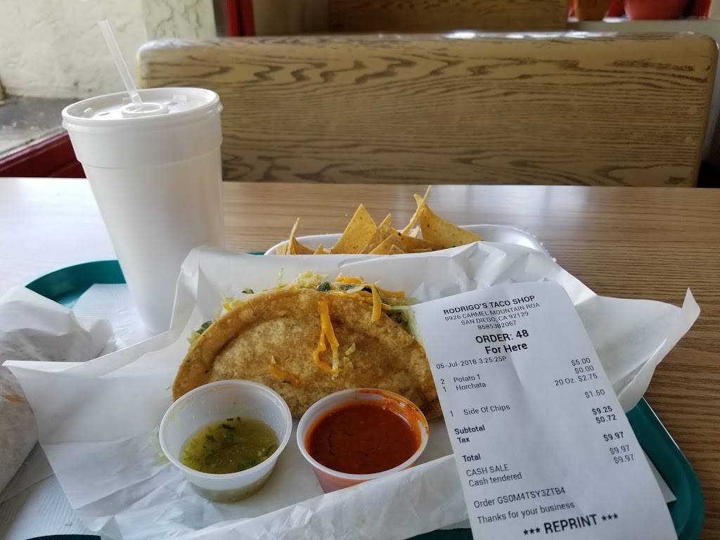 Rodrigos Taco Shop | restaurant | 9926 H Carmel Mountain Rd, San Diego, CA 92129, USA | 8585382067 OR +1 858-538-2067