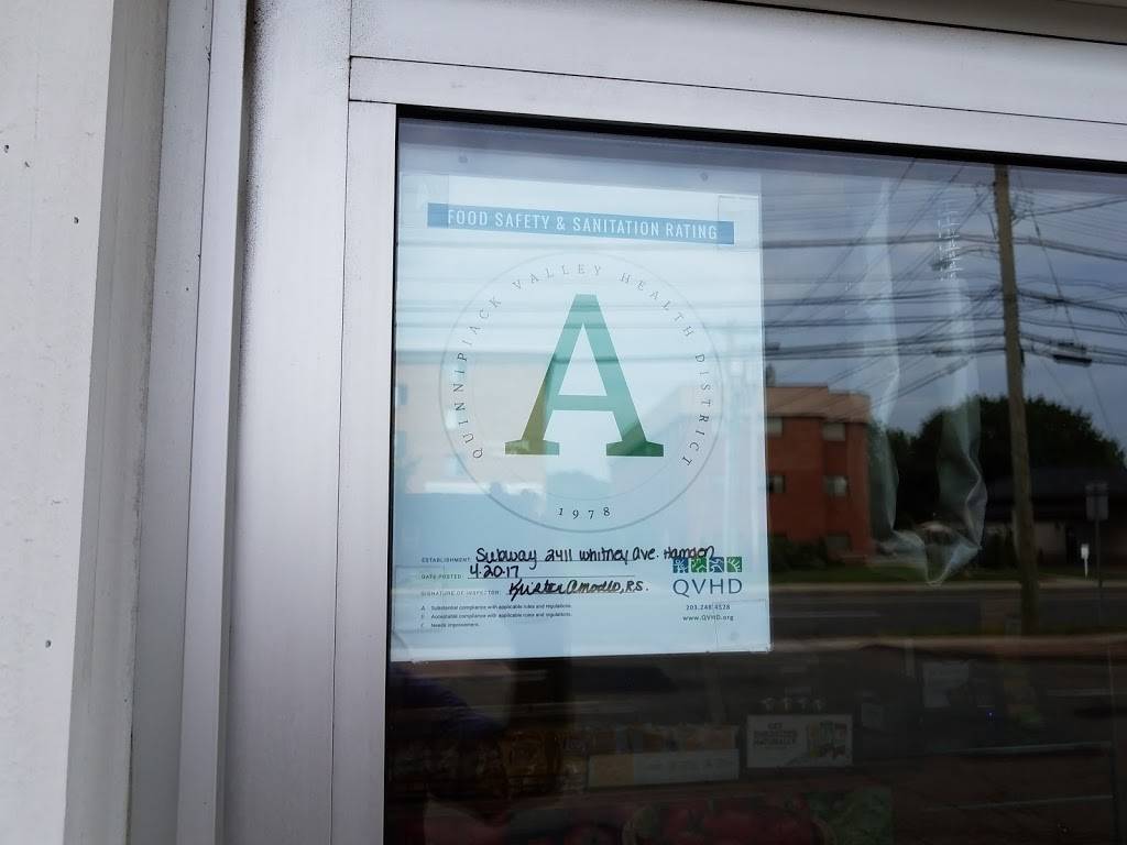 Subway | restaurant | 2411 Whitney Ave, Hamden, CT 06518, USA | 2032817929 OR +1 203-281-7929