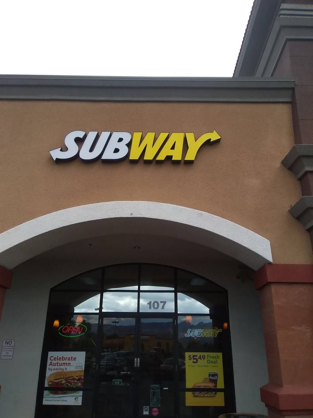 Subway Restaurants | restaurant | Craig Marketplace, 7121 W Craig Rd Suite 107, Las Vegas, NV 89129, USA | 7027377827 OR +1 702-737-7827