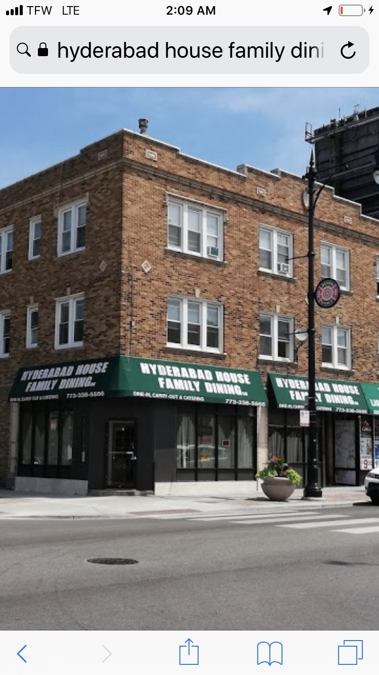 Hyderabad House Family Dining | restaurant | 2226 W Devon Ave, Chicago, IL 60659, USA | 7733385566 OR +1 773-338-5566