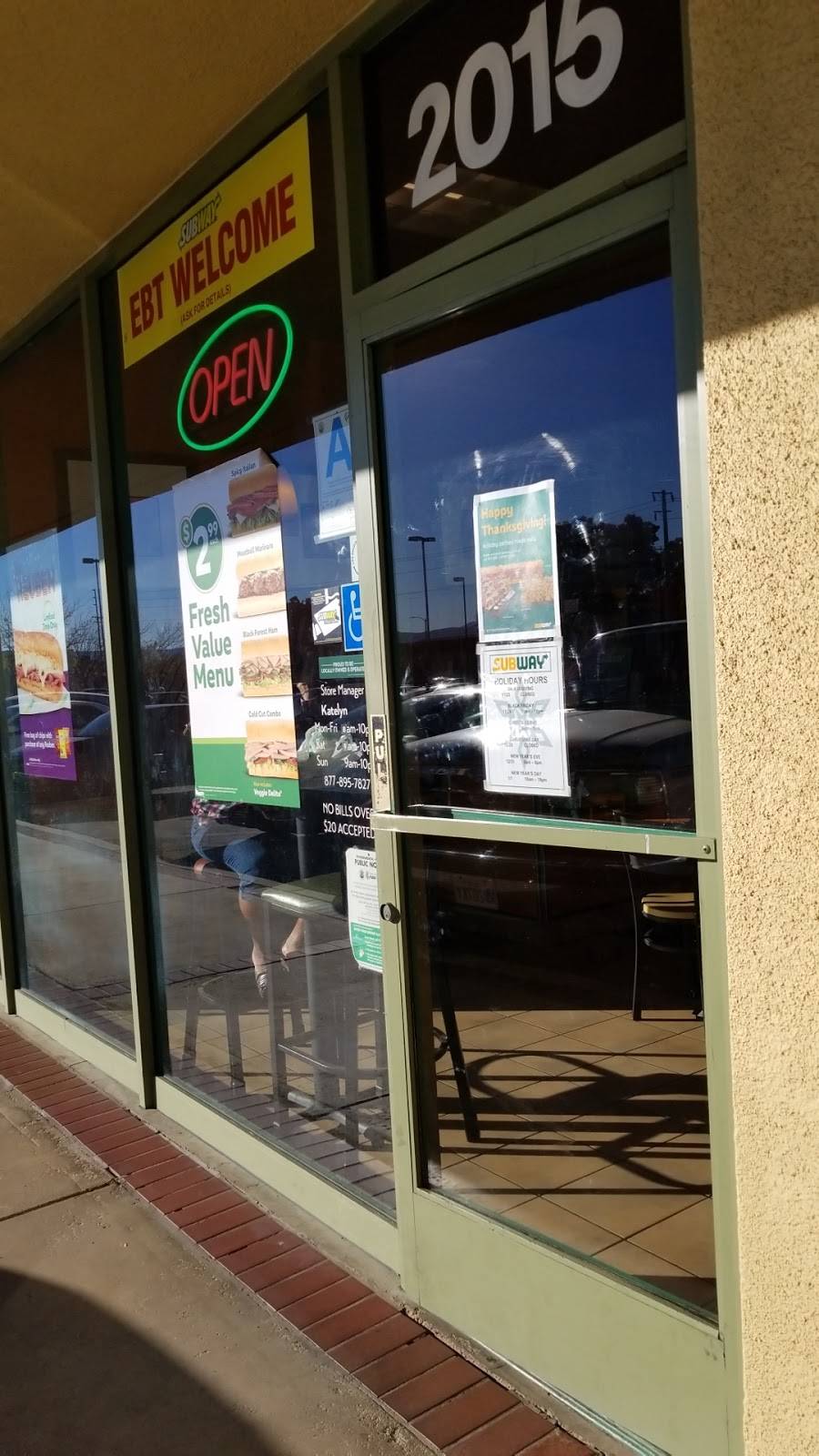 Subway | restaurant | 2015 W Ave J Space B-16 #2015 Shoppers Depot, Center St, Lancaster, CA 93536, USA | 6619401881 OR +1 661-940-1881