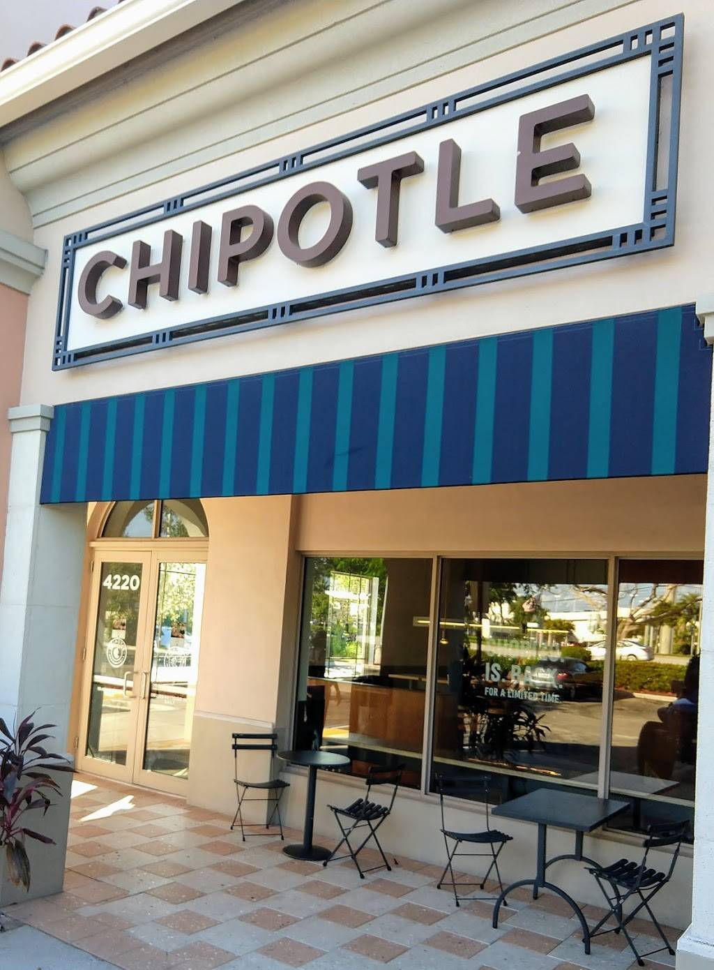Chipotle Mexican Grill | restaurant | 4220 N, FL-7, Coral Springs, FL 33073, USA | 9549604000 OR +1 954-960-4000