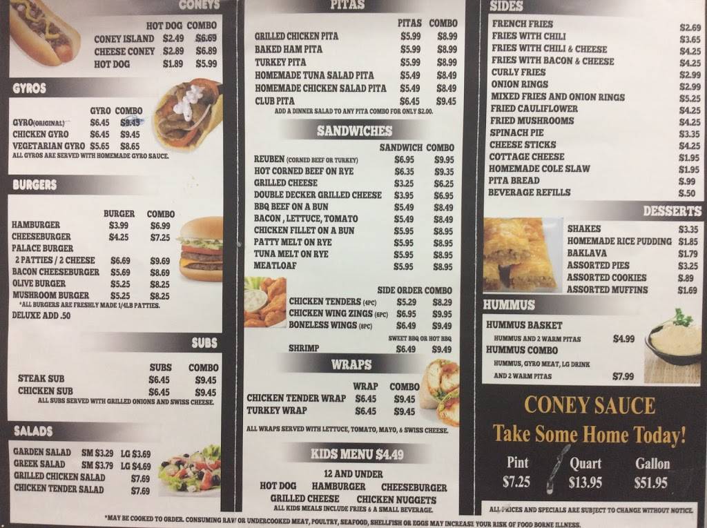 Original Palace Coney Island | restaurant | 3271 Linden (Genesee Vally mall food court, Flint, MI 48507, USA | 8107325670 OR +1 810-732-5670