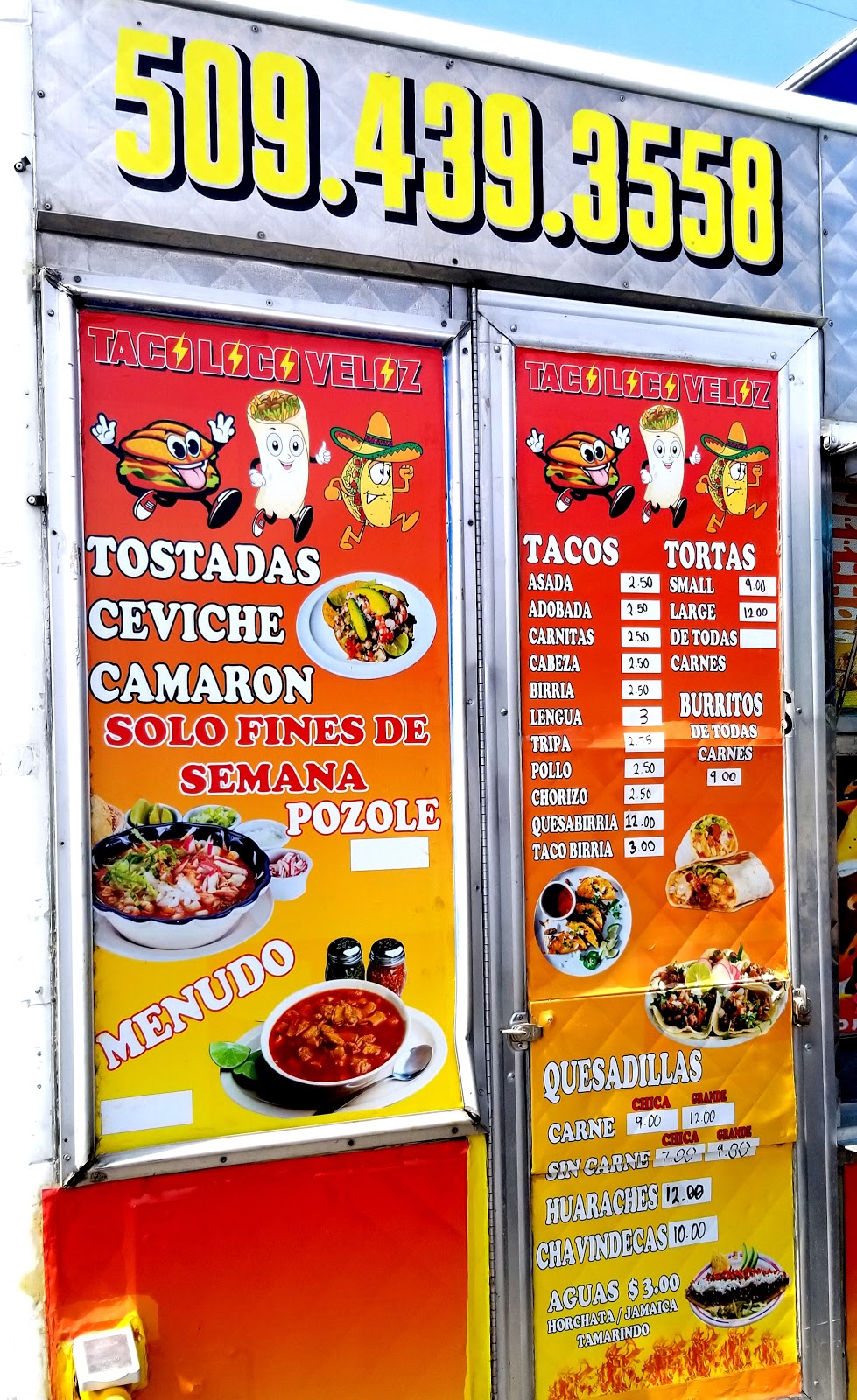 Taco Loco Veloz | restaurant | 50 Bethany Rd, Grandview, WA 98930, USA | 5094393558 OR +1 509-439-3558