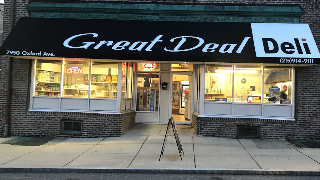 Great Deal Deli | restaurant | 7950 Oxford Ave, Philadelphia, PA 19111, USA | 2159149111 OR +1 215-914-9111
