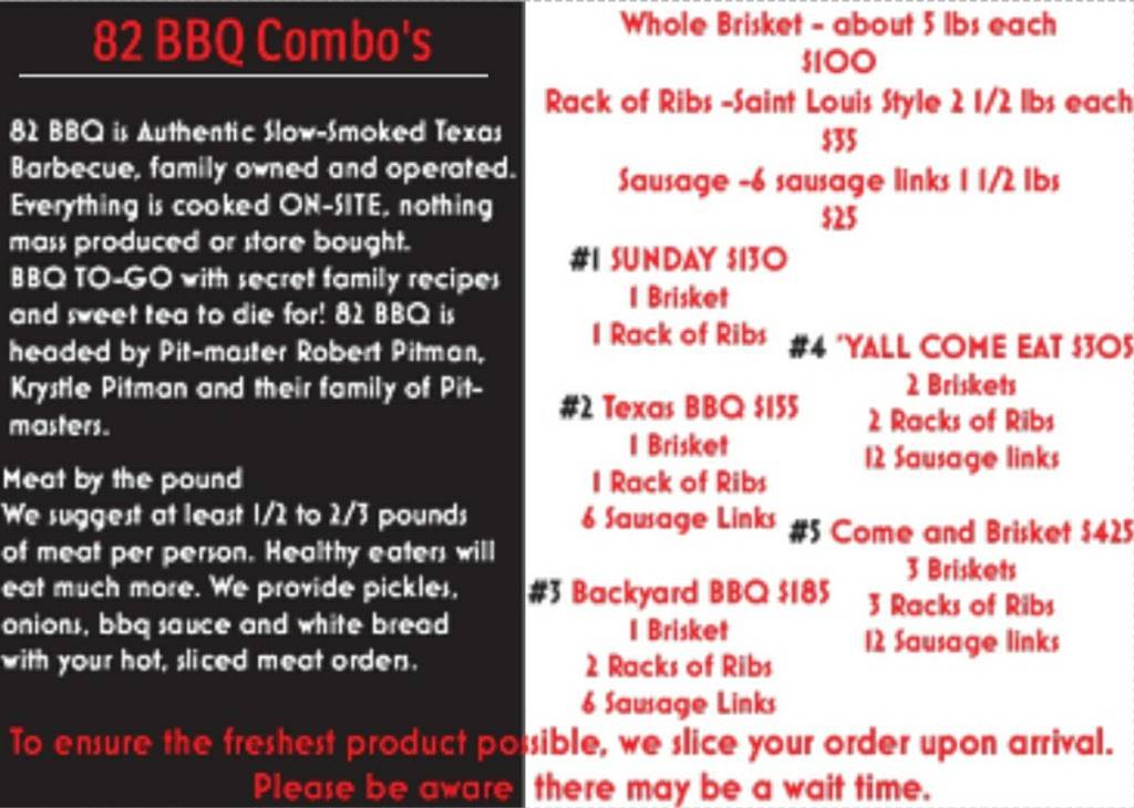 82 BBQ | restaurant | 505 west highway 82, Nocona, TX 76255, USA | 9402326080 OR +1 940-232-6080