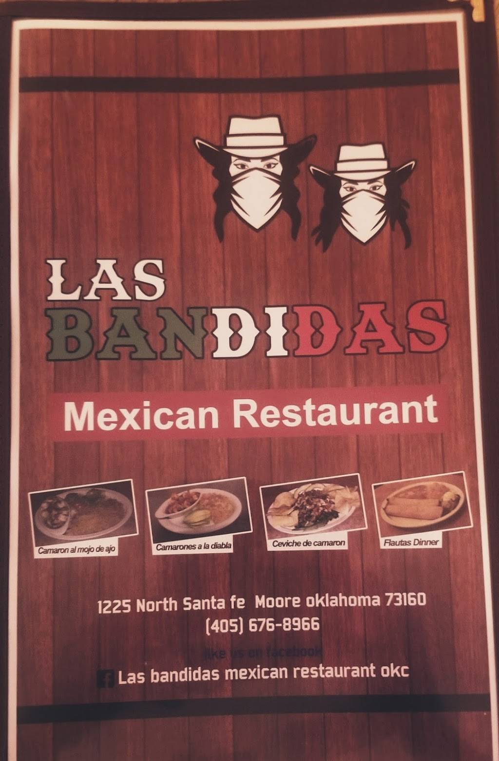 Las Bandidas Mexican Restaurant | restaurant | 1225 N Santa Fe Ave, Moore, OK 73160, USA | 4056768966 OR +1 405-676-8966