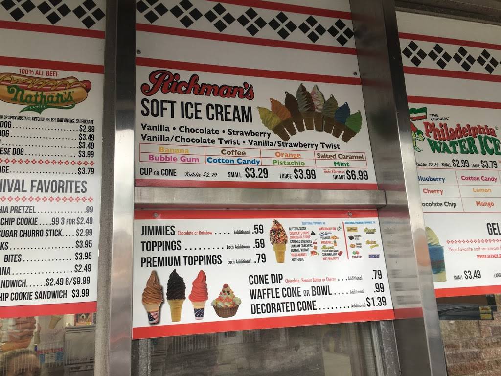 Richmans Ice Cream | restaurant | 1594 Market St, Linwood, PA 19061, USA | 6104850196 OR +1 610-485-0196