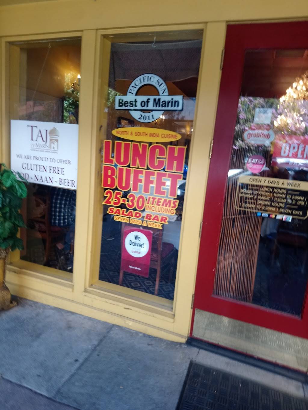 Taj Of Marin | restaurant | 909 4th St, San Rafael, CA 94901, USA | 4154599555 OR +1 415-459-9555