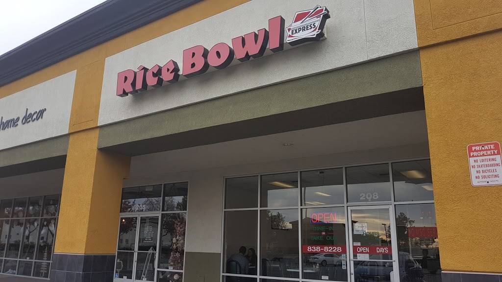 Rice Bowl Express | restaurant | 1900 McHenry Ave Suite 208, Escalon, CA 95320, USA | 2098388228 OR +1 209-838-8228