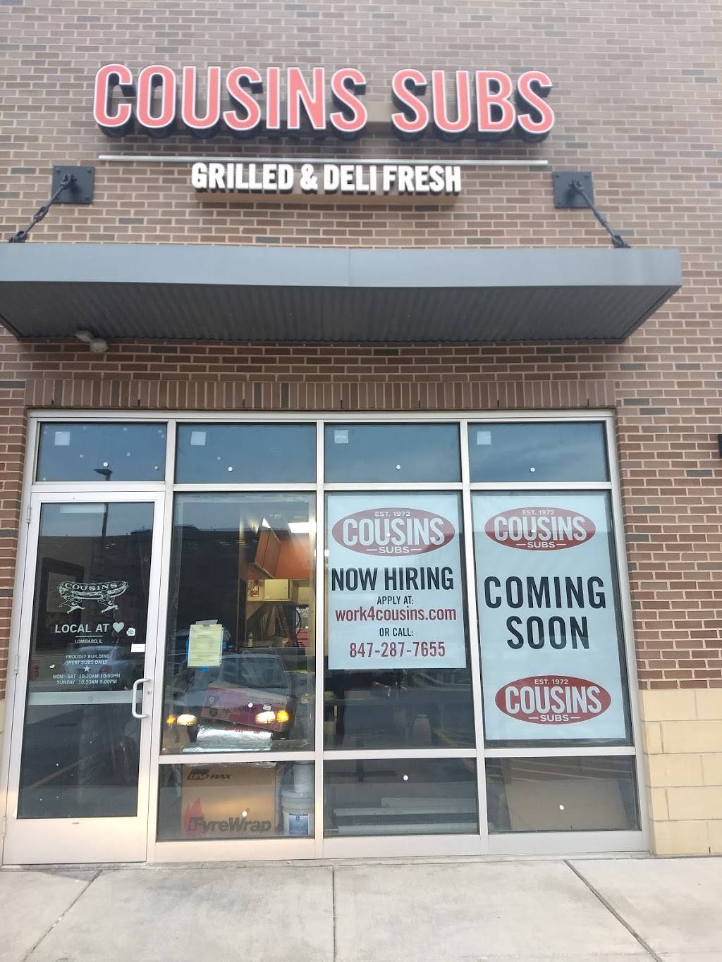 Cousins Subs | meal takeaway | 793 E Butterfield Rd, Lombard, IL 60148, USA | 6306861198 OR +1 630-686-1198