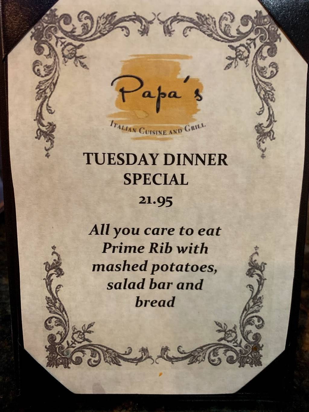 Papa’s Italian Cuisine and Grill | restaurant | 9475 Philips Hwy, Jacksonville, FL 32256, USA | 9045380222 OR +1 904-538-0222