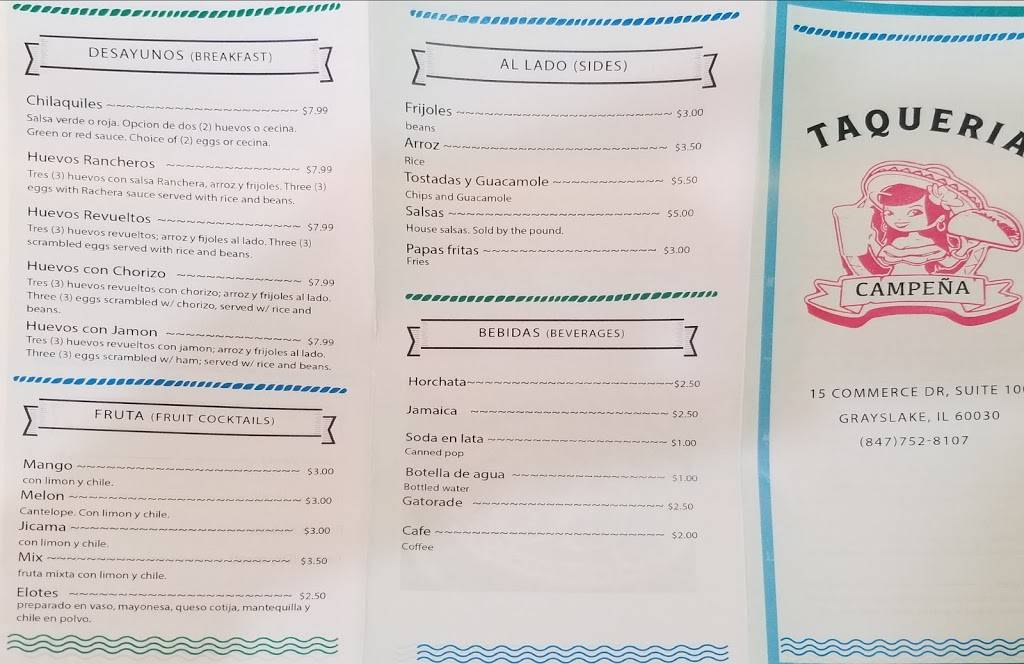Taqueria | restaurant | 15 Commerce Dr, Grayslake, IL 60030, USA | 8477528107 OR +1 847-752-8107