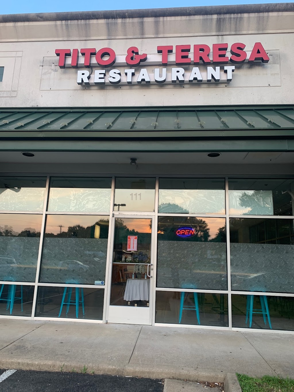Tito & Teresa Restaurant | restaurant | 2601 Salem Church Rd, Fredericksburg, VA 22407, USA | 5407557941 OR +1 540-755-7941