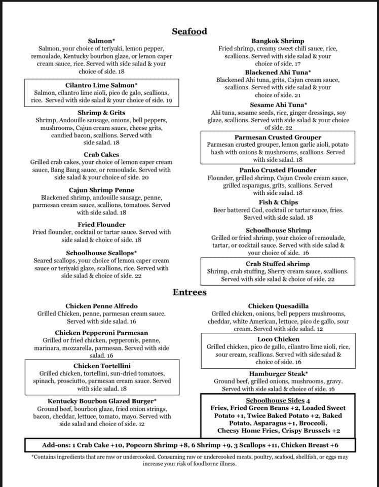 The Old Schoolhouse Restaurant and Bar | restaurant | 1082 SC-39, Chappells, SC 29037, USA | 8649953681 OR +1 864-995-3681