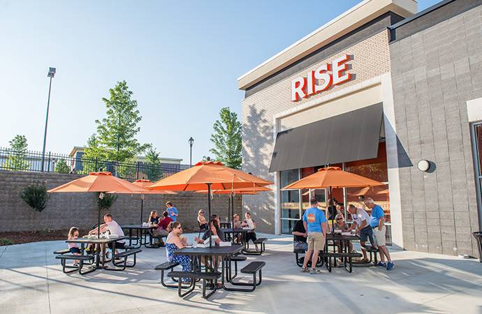 Rise Morrisville | restaurant | 1100 Market Center Dr, Morrisville, NC 27560, USA | 9193770385 OR +1 919-377-0385