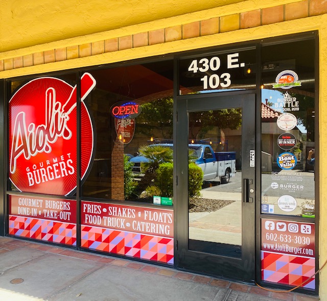 Aioli Gourmet Burgers - 7th and Bell | restaurant | 430 E Bell Rd #103, Phoenix, AZ 85022, USA | 6026333030 OR +1 602-633-3030