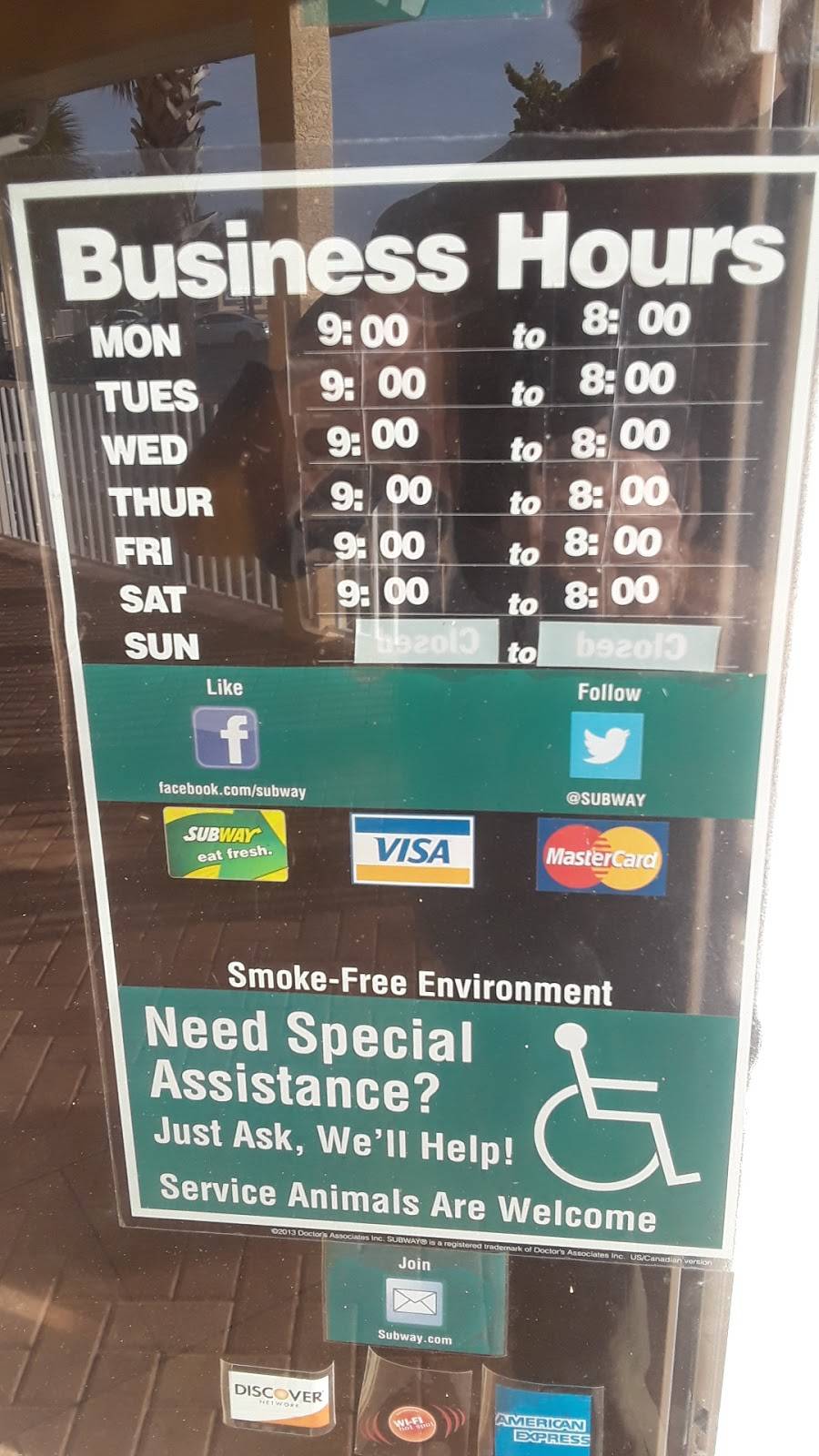 Subway | restaurant | 16500 Burnt Store Rd, Punta Gorda, FL 33955, USA | 9416558326 OR +1 941-655-8326