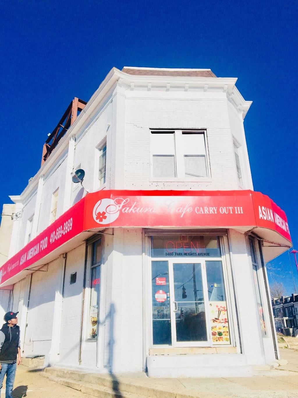 Sakura Cafe III | restaurant | 3400 Park Heights Ave, Baltimore, MD 21215, USA | 4106698989 OR +1 410-669-8989