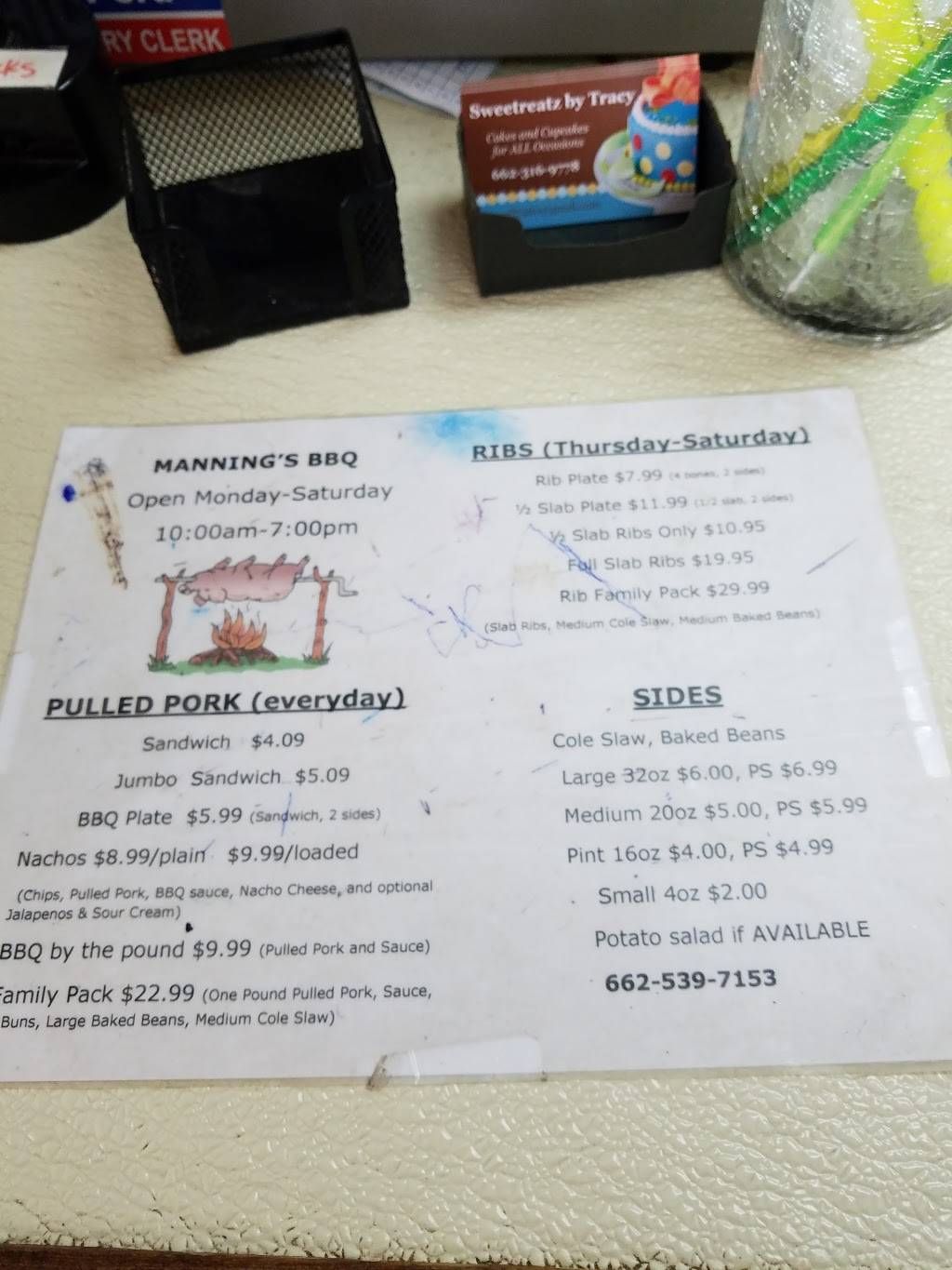 Mannings BBQ New Albany | restaurant | 102 MS-15, New Albany, MS 38652, USA | 6625397153 OR +1 662-539-7153