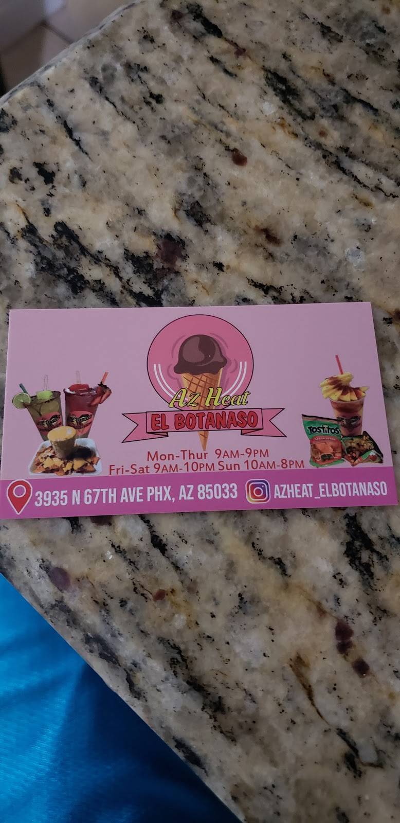 AZ Heat El Botanaso | restaurant | 3935 N 67th Ave Suite 102, Phoenix, AZ 85033, USA | 6232445429 OR +1 623-244-5429