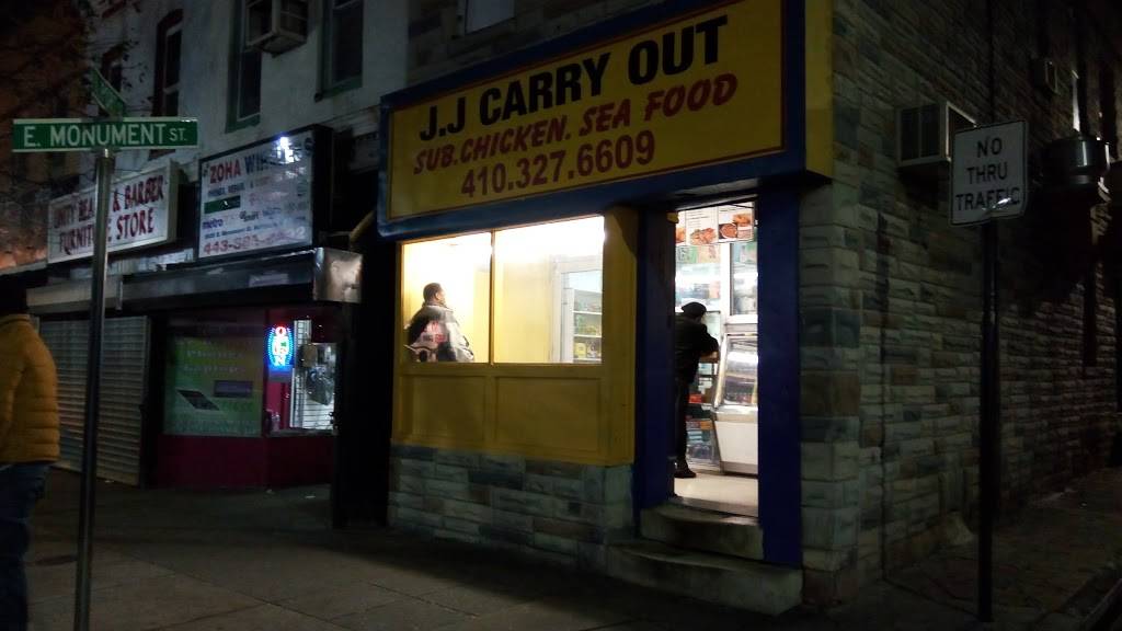 J.J Carryout | meal takeaway | 2423 E Monument St, Baltimore, MD 21205, USA | 4103276609 OR +1 410-327-6609