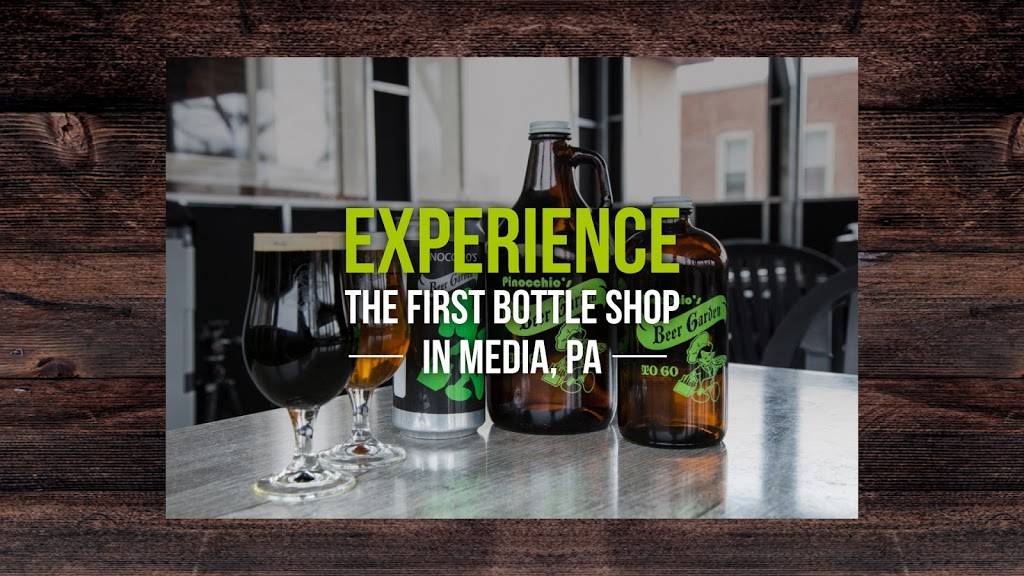 Pinocchios Beer Garden To Go | restaurant | 31 E Baltimore Ave, Media, PA 19063, USA | 6105667767 OR +1 610-566-7767