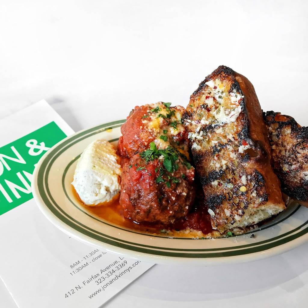 Jon & Vinnys Fairfax | restaurant | 412 N Fairfax Ave, Los Angeles, CA 90036, USA | 3233343369 OR +1 323-334-3369