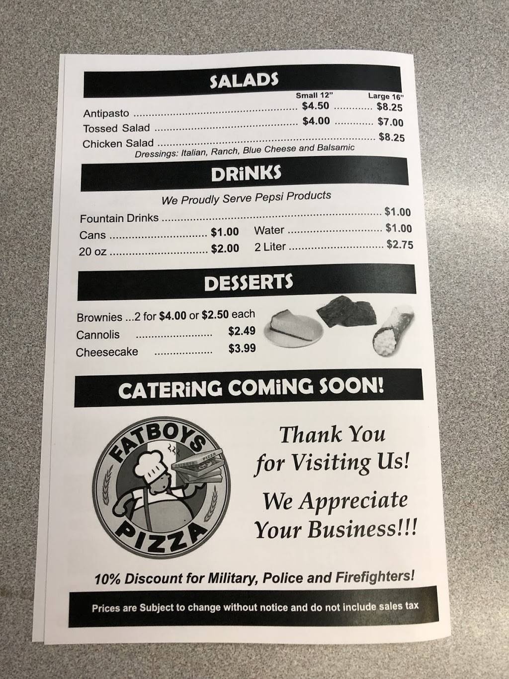 Fat Boys Pizzeria | restaurant | 433 W Thomas St, Rome, NY 13440, USA | 3155335066 OR +1 315-533-5066