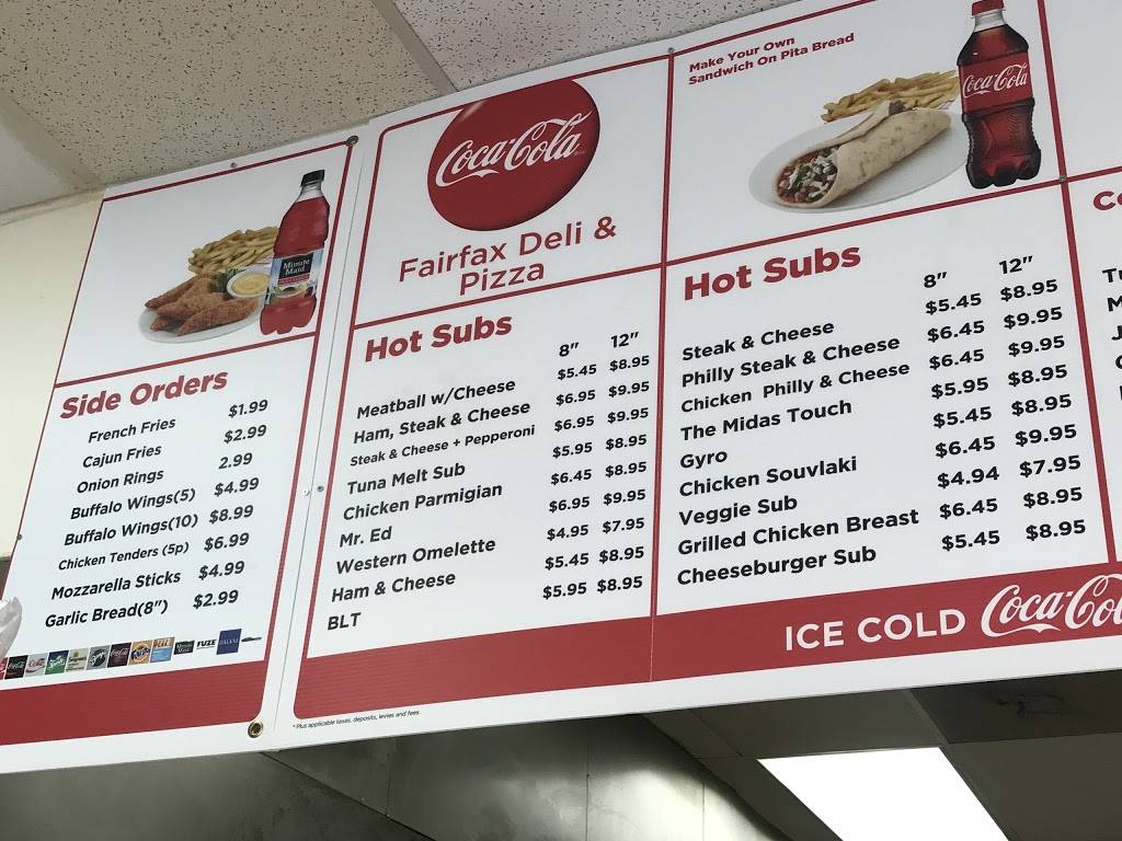 Fairfax Deli & Pizza | restaurant | 7173 Lee Hwy, Falls Church, VA 22046, USA | 7035325981 OR +1 703-532-5981