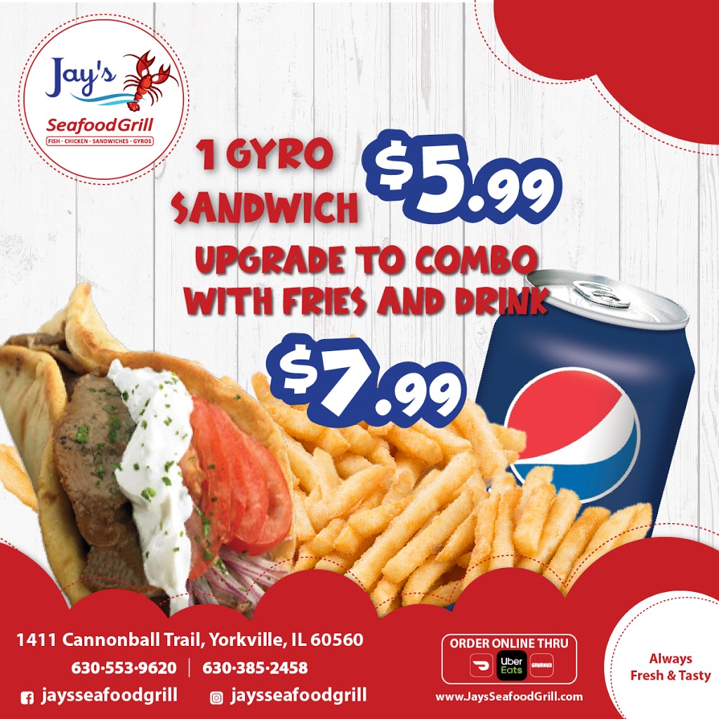 Jays Seafood Grill | restaurant | 1411 Cannonball Trail, Yorkville, IL 60560, USA | 6305539620 OR +1 630-553-9620