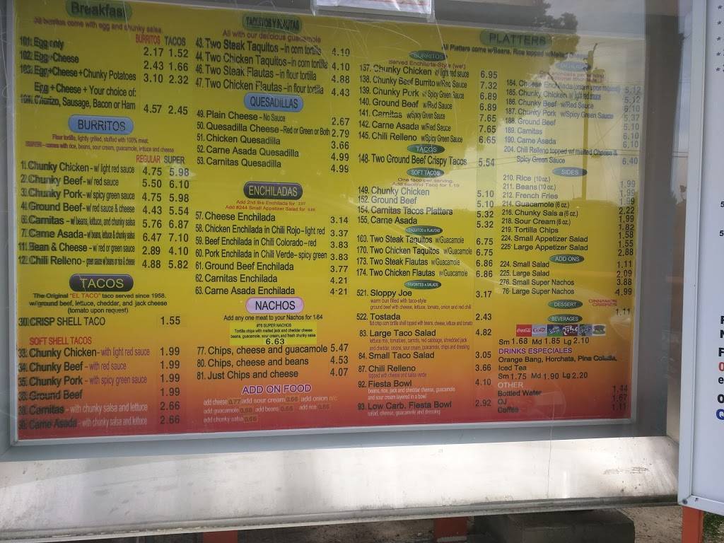 El Taco | restaurant | 7870 Florence Ave, Downey, CA 90240, USA | 5627765212 OR +1 562-776-5212
