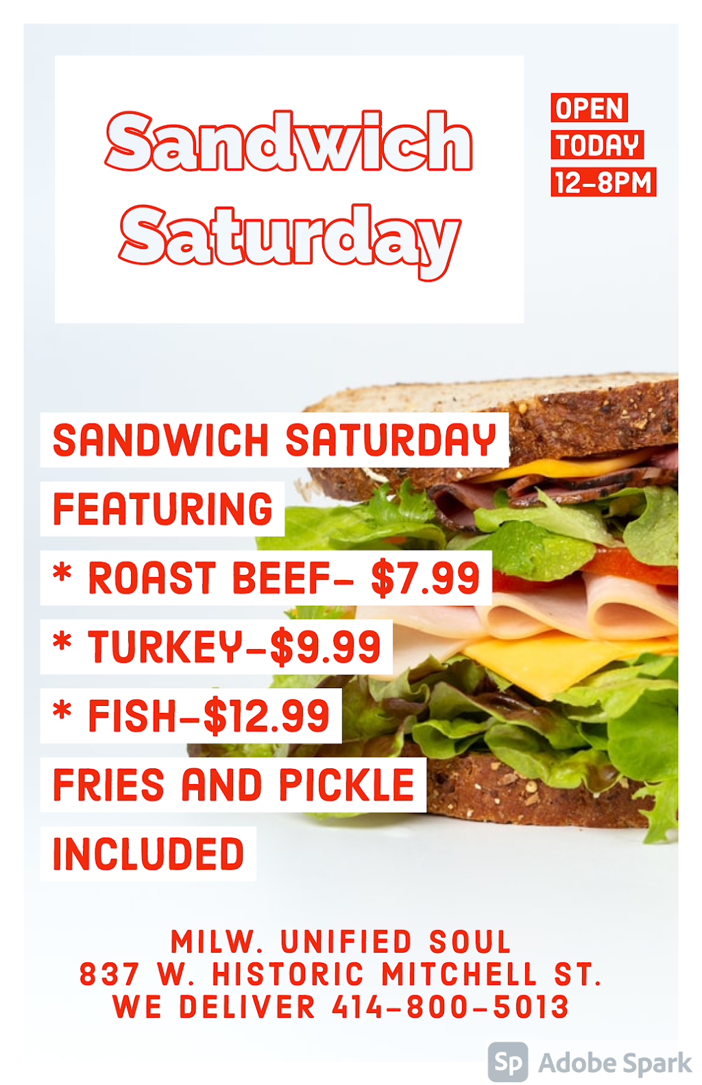 Milwaukee Unified Soul | restaurant | 837 W Historic Mitchell St, Milwaukee, WI 53204, USA | 4148005013 OR +1 414-800-5013