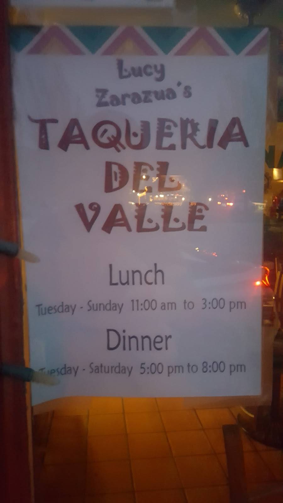 Taqueria Del Valle | restaurant | 19 E Carmel Valley Rd, Carmel Valley, CA 93924, USA | 8316591373 OR +1 831-659-1373