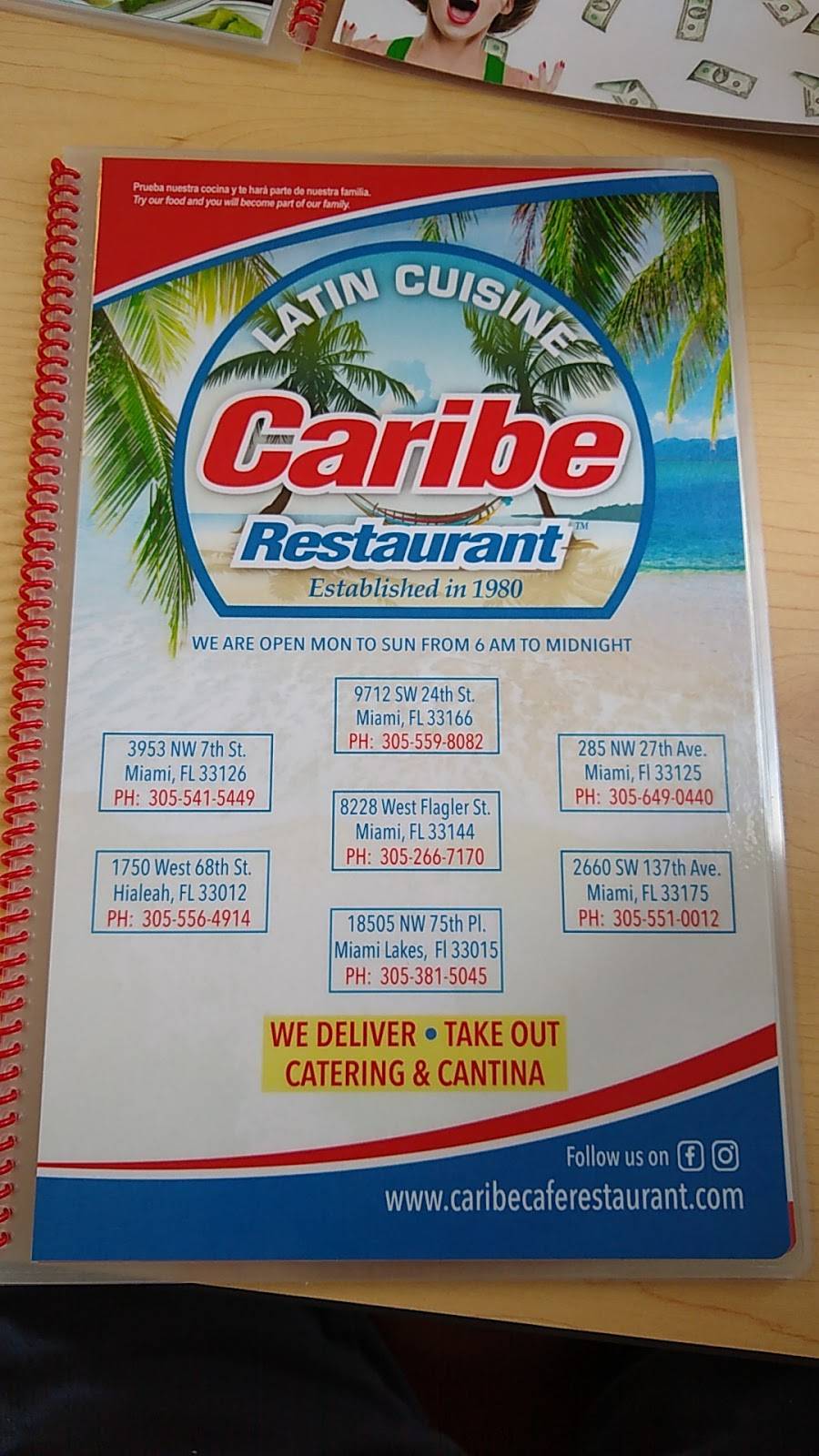 Caribe Cafe Restaurant | restaurant | 18505 NW 75th Pl, Hialeah, FL 33015, USA | 3053815045 OR +1 305-381-5045