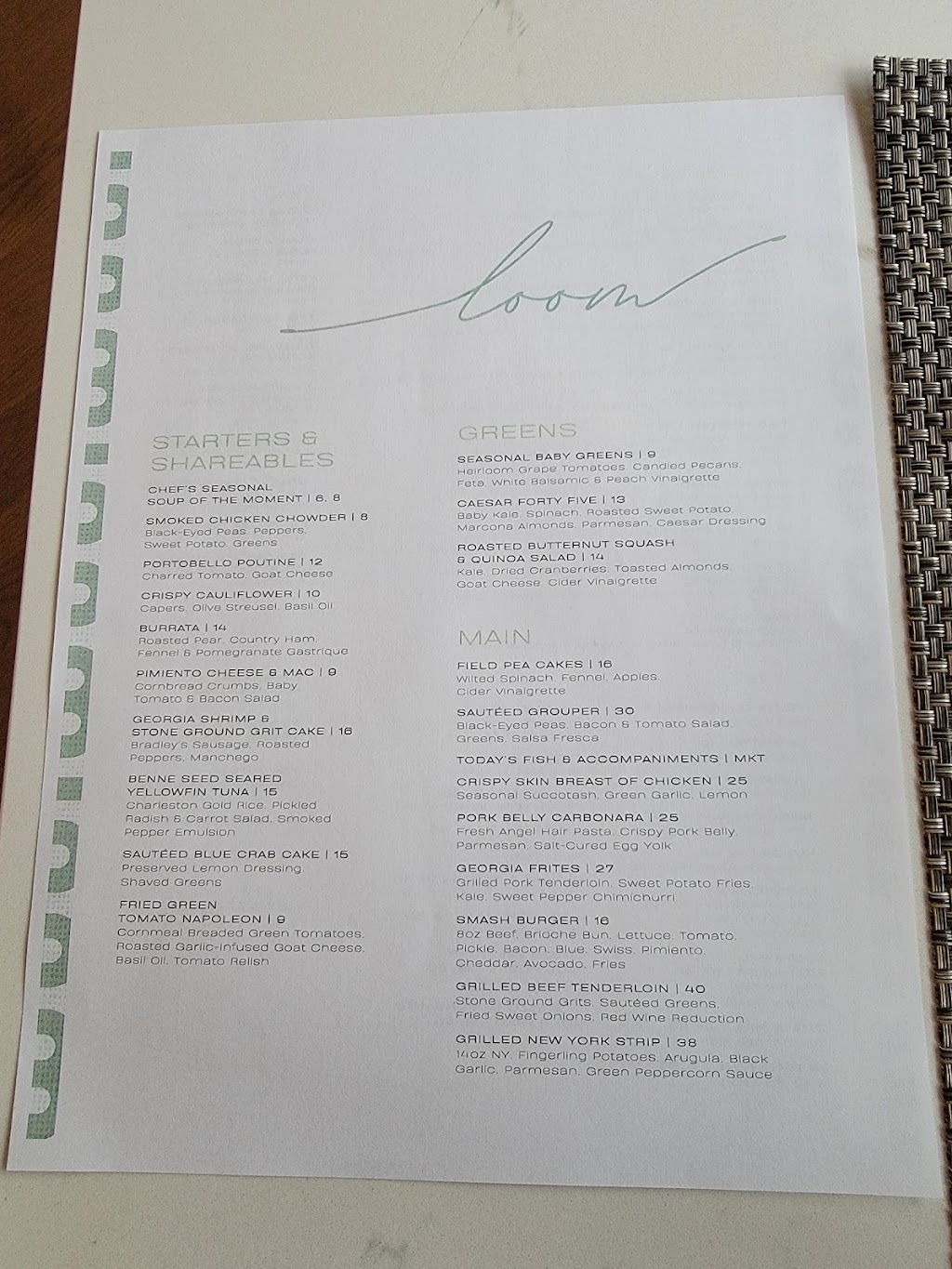 Loom | restaurant | 401 Cotton Ave, Macon, GA 31201, USA | 8558409141 OR +1 855-840-9141