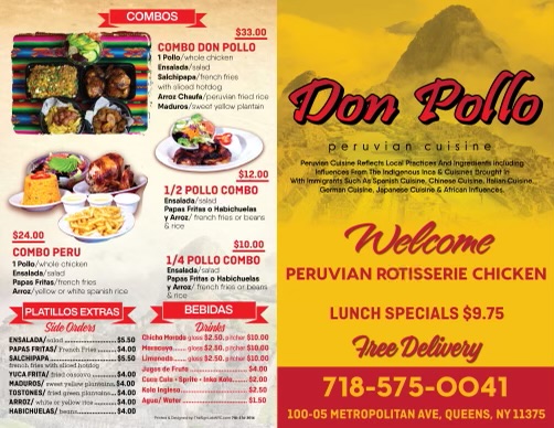 Don Pollo | restaurant | 100-05 Metropolitan Ave, Queens, NY 11375, USA | 7185750041 OR +1 718-575-0041