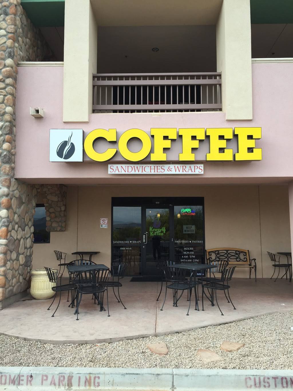 Krazy 4 Koffee | cafe | 711 E Carefree Hwy #109, Phoenix, AZ 85085, USA | 6235829578 OR +1 623-582-9578