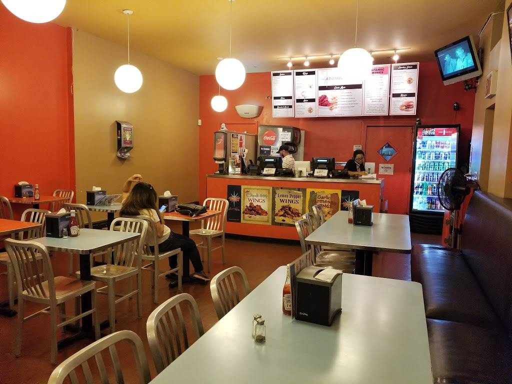 Atomic Wings | restaurant | 2090 Frederick Douglass Blvd, New York, NY 10026, USA | 2126662904 OR +1 212-666-2904
