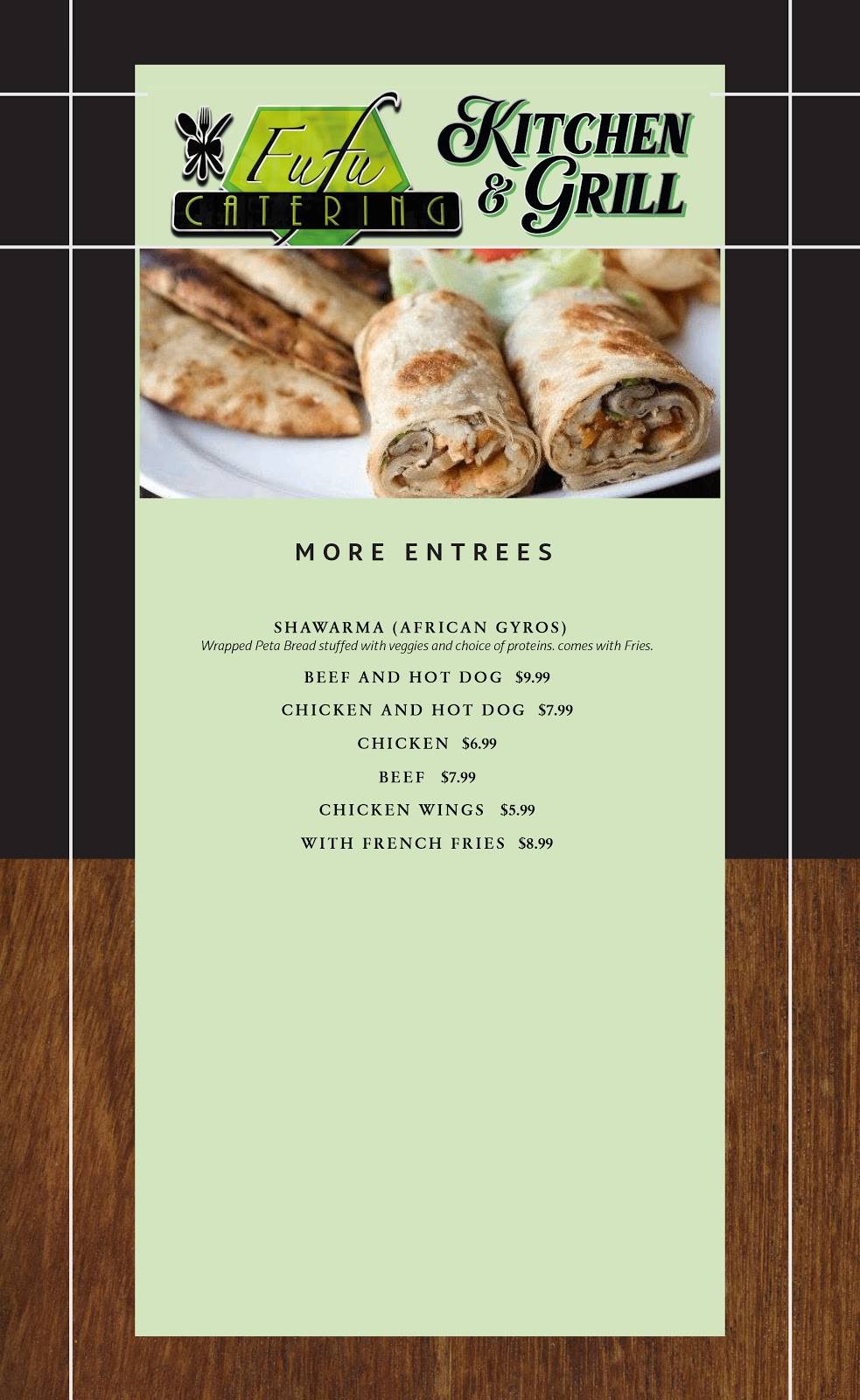 Fufu Catering Kitchen and Grill | restaurant | 5775 Jimmy Carter Blvd Suite #160, Norcross, GA 30071, USA | 6788627165 OR +1 678-862-7165