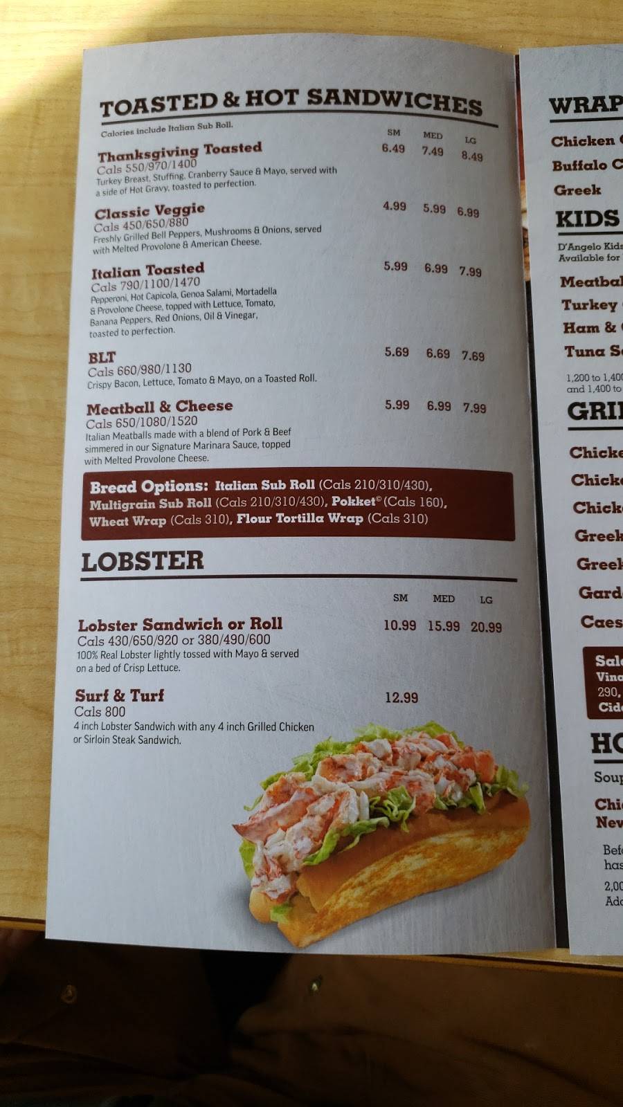 DAngelo Grilled Sandwiches | restaurant | 689 Main St, Falmouth, MA 02540, USA | 5085488980 OR +1 508-548-8980