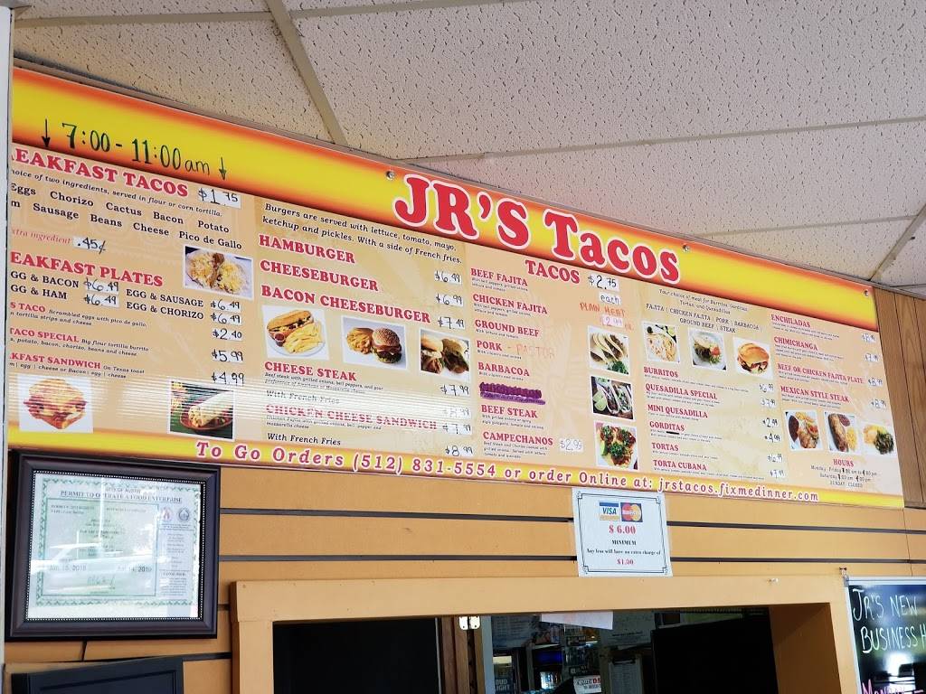 Jrs Tacos | restaurant | 1921 Cedar Bend Dr, Austin, TX 78757, USA | 5128315554 OR +1 512-831-5554